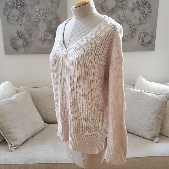 🔆 SANCTUARY 🔆Austin Shaker Stitch Long Length Sweater - [size Medium, Ivory] - Picture 4 of 10
